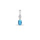 9P143 | 9ct White Dia-4pts Aqua-40pts Drop Pendant