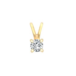 9P160-030 | 9ct Yellow 0.30ct 4 Claw Natural Diamond Solitaire Pendant