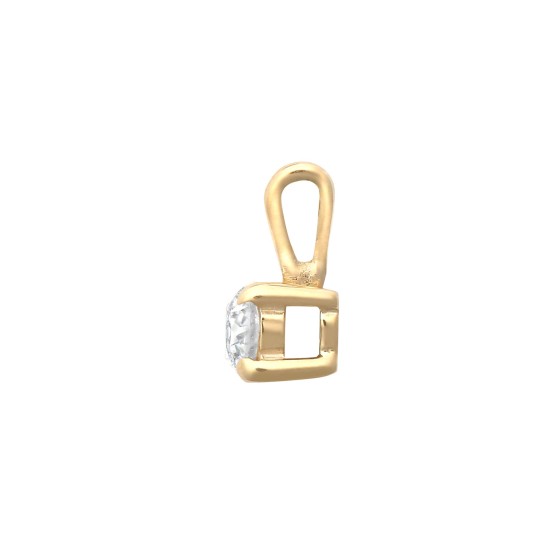 9P160-030 | 9ct Yellow 0.30ct 4 Claw Diamond Solitaire Pendant