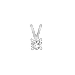 9P161-020 | 9ct White 0.20ct 4 Claw Diamond Solitaire Pendant