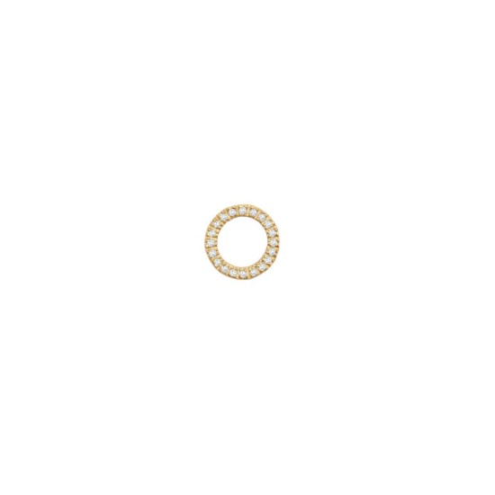 9P164 | 9ct Yellow 0.10ct Diamond Slider Circle Pendant