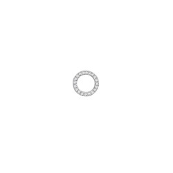 9P166 | 9ct White 0.10ct Diamond Slider Circle Pendant