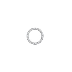 9P167 | 9ct White 0.15ct Natural Diamond Slider Circle Pendant