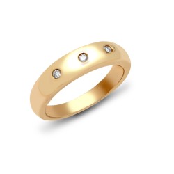 9R009 | 9ct Yellow Gold Diamond 3 Stone Trilogy Ring