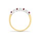 9R021 | 9ct Yellow Gold Diamond And Ruby Half Eternity Ring