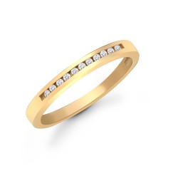9R024 | 9ct Yellow Gold Diamond Half Eternity Ring