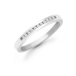 9R025 | 9ct White Gold Diamond Half Eternity Ring