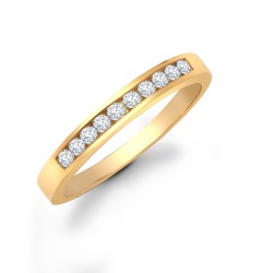 9R027 | 9ct Yellow Gold Diamond Half Eternity Ring