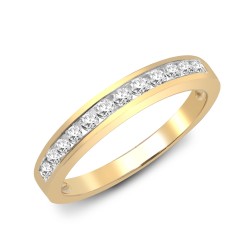 9R029 | 9ct Yellow Gold Diamond Half Eternity Ring
