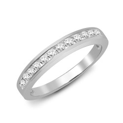 9R030 | 9ct White Gold Diamond Half Eternity Ring
