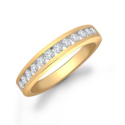 9R031 | 9ct Yellow Gold Diamond Half Eternity Ring