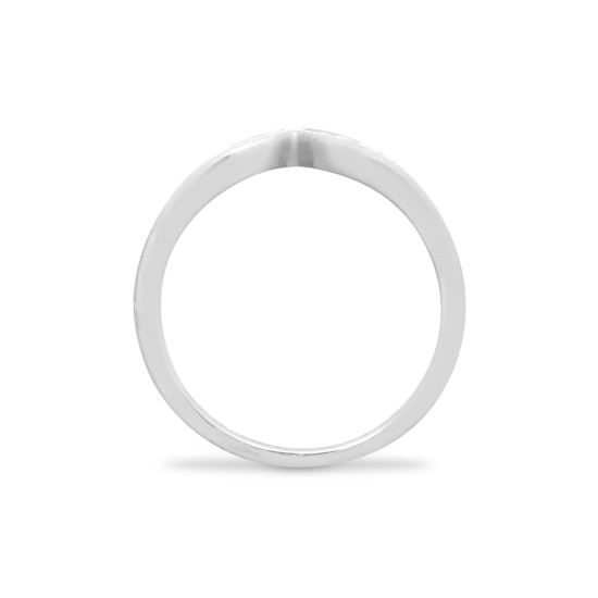9R044 | 9ct White Gold Diamond Wishbone Ring