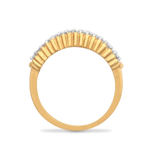 9R086 | 9ct Yellow Gold Diamond Bombay Ring