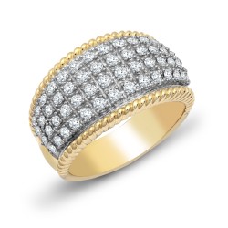 9R088 | 9ct Yellow Gold Diamond Bombay Ring