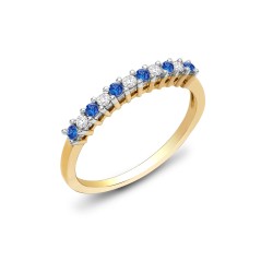 9R387 | 9ct Yellow Gold Diamond And Sapphire Ring