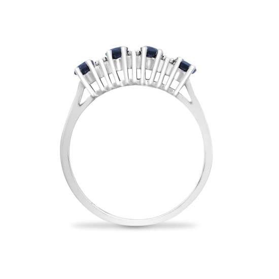 9R393 | 9ct White Gold Diamond And Sapphire Ring