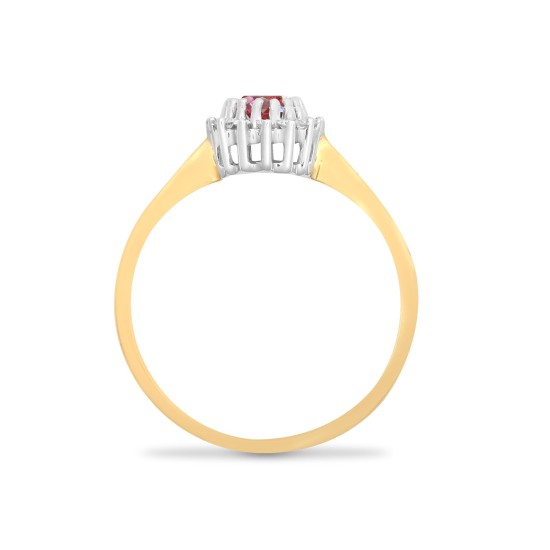 9R405 | 9ct Yellow Gold Diamond And Ruby Ring
