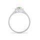 9R416 | 9ct White Gold Diamond And Emerald Ring
