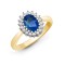 9R421 | 9ct Yellow Gold Diamond And Sapphire Ring