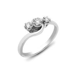 9R472 | 9ct White Gold Trilogy Diamond Ring