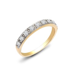 9R479 | 9ct Yellow Gold Half Eternity Diamond Ring