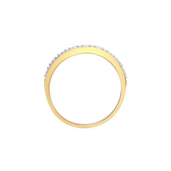 9R479 | 9ct Yellow Gold Half Eternity Diamond Ring