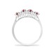 9R529 | 9ct White Gold Diamond And Ruby Ring