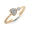 9R610 | 9ct Yellow 7pts Natural Diamond Heart Ring