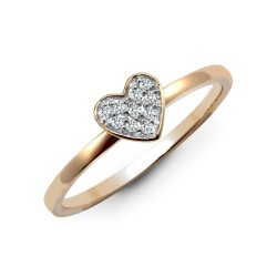 9R611 | 9ct Yellow 7pts Diamond Heart Ring