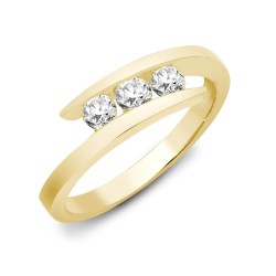 9R641 | 9ct Yellow 50pts Dia Ring