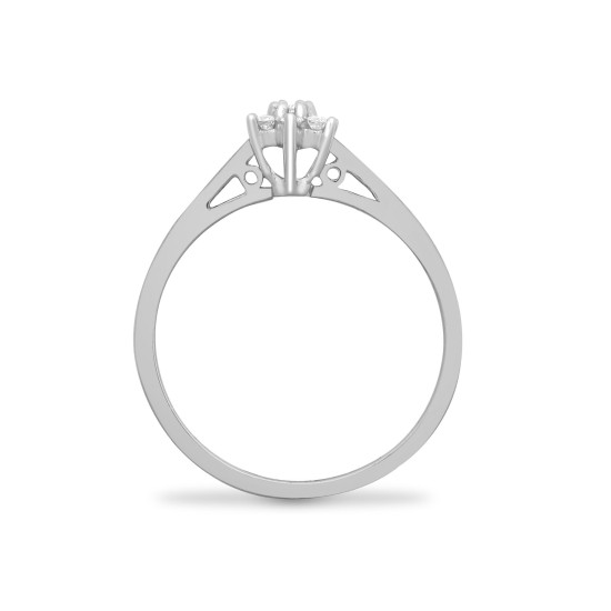 9R643 | 9ct White 10pts Natural Diamond Ring