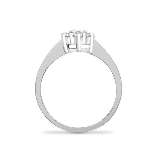 9R644 | 9ct White 33pts 6 x 1 Cluster Ring