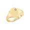 9R651 | 9ct Yellow Gold 0.03cts Diamonds Star-set Oval Signet Ring