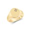 9R655 | 9ct Yellow Gold 0.06cts Diamonds Star-set Oval Signet Ring