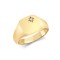 9R656 | 9ct Yellow Gold 0.06cts Diamonds Star-set Cushion Signet Ring