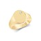 9R657 | 9ct Yellow Gold 0.06cts Diamonds Flush-set Oval Signet Ring