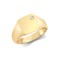 9R658 | 9ct Yellow Gold 0.06cts Diamonds Flush-set Cushion Signet Ring