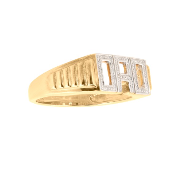 9R668 | 9ct Yellow Gold 0.01ct Natural Diamond DAD Ring