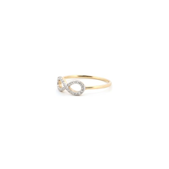 9R669 | 9ct Yellow 0.10ct Natural Diamond Infinity Ring