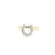 9R672 | 9ct Yellow 0.04ct Natural Diamond Horseshoe Ring