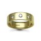9W025-5 | 9ct Gold Yellow Diamond Rubover set Wedding Ring