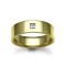 9W027-6 | 9ct Gold Yellow Diamond Rubover set Wedding Ring