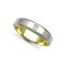 9W040-6 | 9ct Gold 2 Colour Diamond Rubover set Wedding Ring