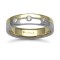 9W048-5 | 9ct Gold 2 Colour Diamond Rubover set Wedding Ring