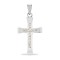 9X057 | 9ct White Gold Natural Diamond Cross