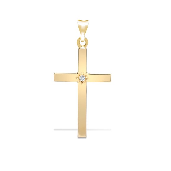 9X059 | 9ct Yellow Gold Diamond Cross