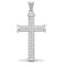 9X072 | 9ct White Gold Natural Diamond Cross