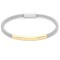 ABB110A | 925 Sterling Silver Rhodium & Gold Plated Snap N Stack Bracelet