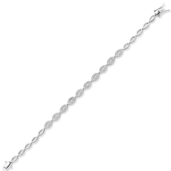 ABB180 | 925 Silver CZ Set Bracelet