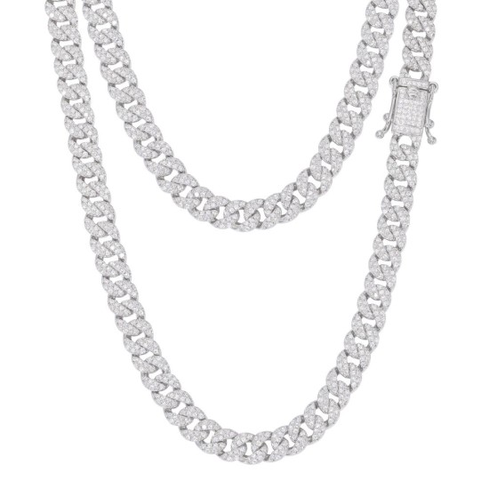 ABB198-20 | 925 Silver CZ Set Cuban Chain 6.0mm